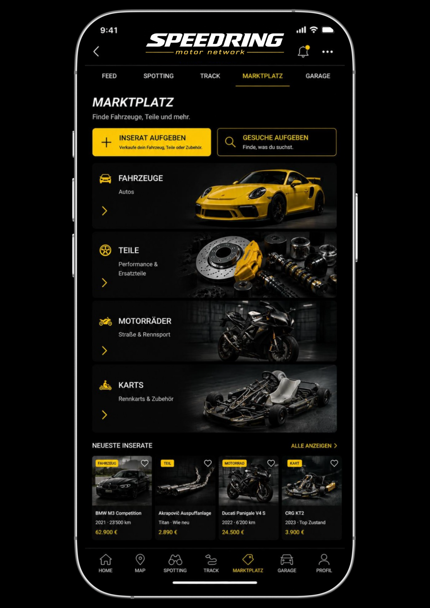 Speedring Marketplace Mockup